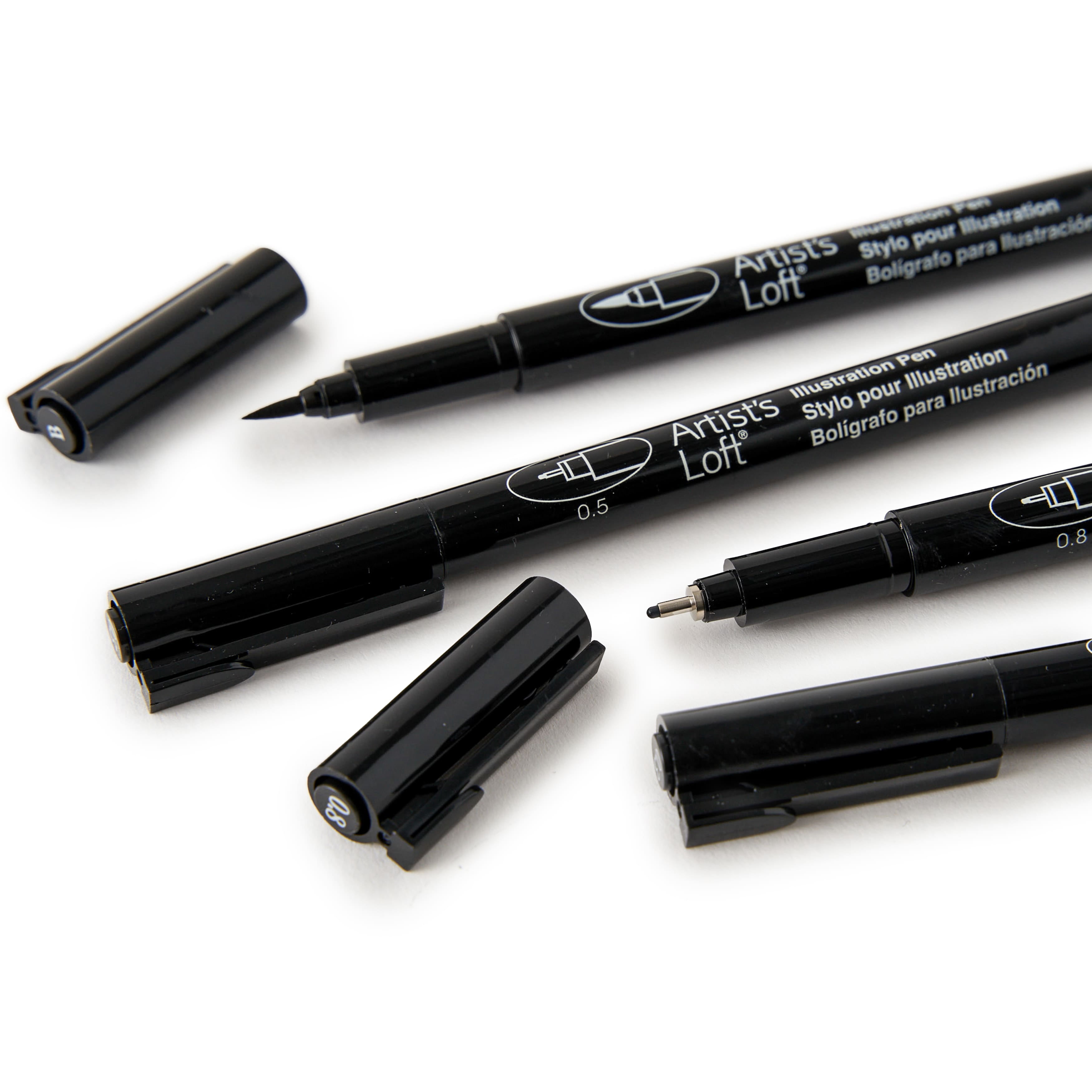 Mr. Pen- Drawing Pens, Black Multiliner, 8 Pack, Anime Pens, Sketch Pens,  Micro Pen 