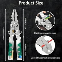 Multi Tool, Electrical Pliers 20-in-1 Multi-Function Wire Stripper Cutter Folding Screwdriver Crimper Professional Electrician’s Pliers Hand Tool for Home Repair and DIY