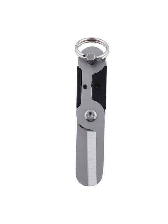 Multi Tool Key Chain Keychain Pendant Practical EDC Mini Scissors with Spring Latch Anti-Lost Design Outdoor Tools N4F7