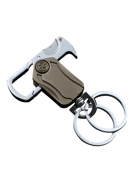Multi-Tool Keychain with Bottle Opener, Zinc Alloy Carabiner Clip Key Ring with Fidget Spinner & Knife for Everyday Carry