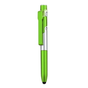 Multi Tool Pens, Pens with Stylus Tips, Pen with Lights on The Tip, LED Pen Flashlight Phone Stand, Foldable Writing Tool Suitable for Home Office Outdoor Travel Occasions Gift, 1Pc,Green