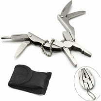 Multi-Tool Pliers Kit Multifunction Pocket Tool with Black Leather Case, Multitools Pliers for Camping, Fishing, Hiking, Kitchen, Picnic