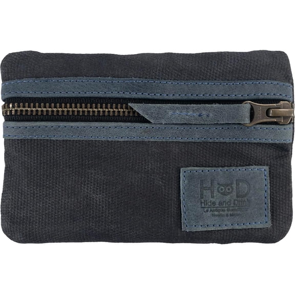 , Multi-Tool Pocket Pouch, Compact Multipurpose EDC Zippered Bag, Mini Camping Tool Case, Waxed Canvas, Knife Holster, Handmade Slim Organizer