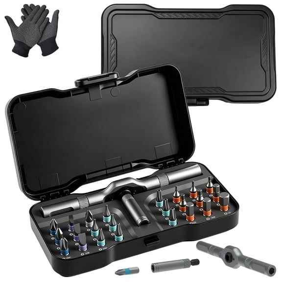 Toolsons Multi Tool Set, 24 In 1 Magnetic Ratchet Screwdriver Set for Furniture Assembly