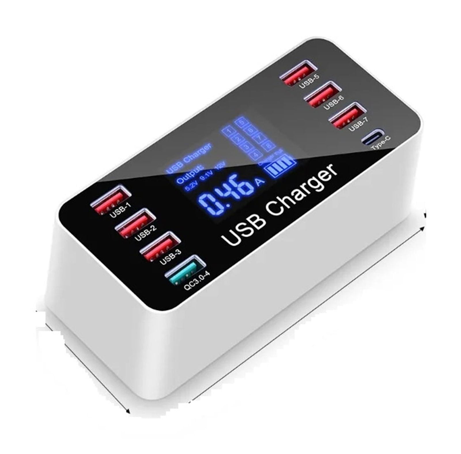 Multi USB 8-Port Fast Desktop Hub Wall Charger Charging Station Quick ...