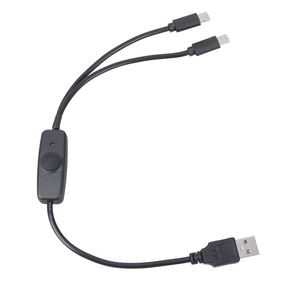 USB Multi Charging Cable 2 in 1 Multiple Phone Charging Cord USB C Multi Cable with Switches for Phones Tablets