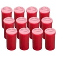 thumbnail image 1 of Multi-Use 13 Dram Pop Top Empty Pill Containers, Waterproof Airtight Plastic Bottles for Herbs, Supplements, Vitamins & Medicines, 12 Pack (Red Transparent), 1 of 4