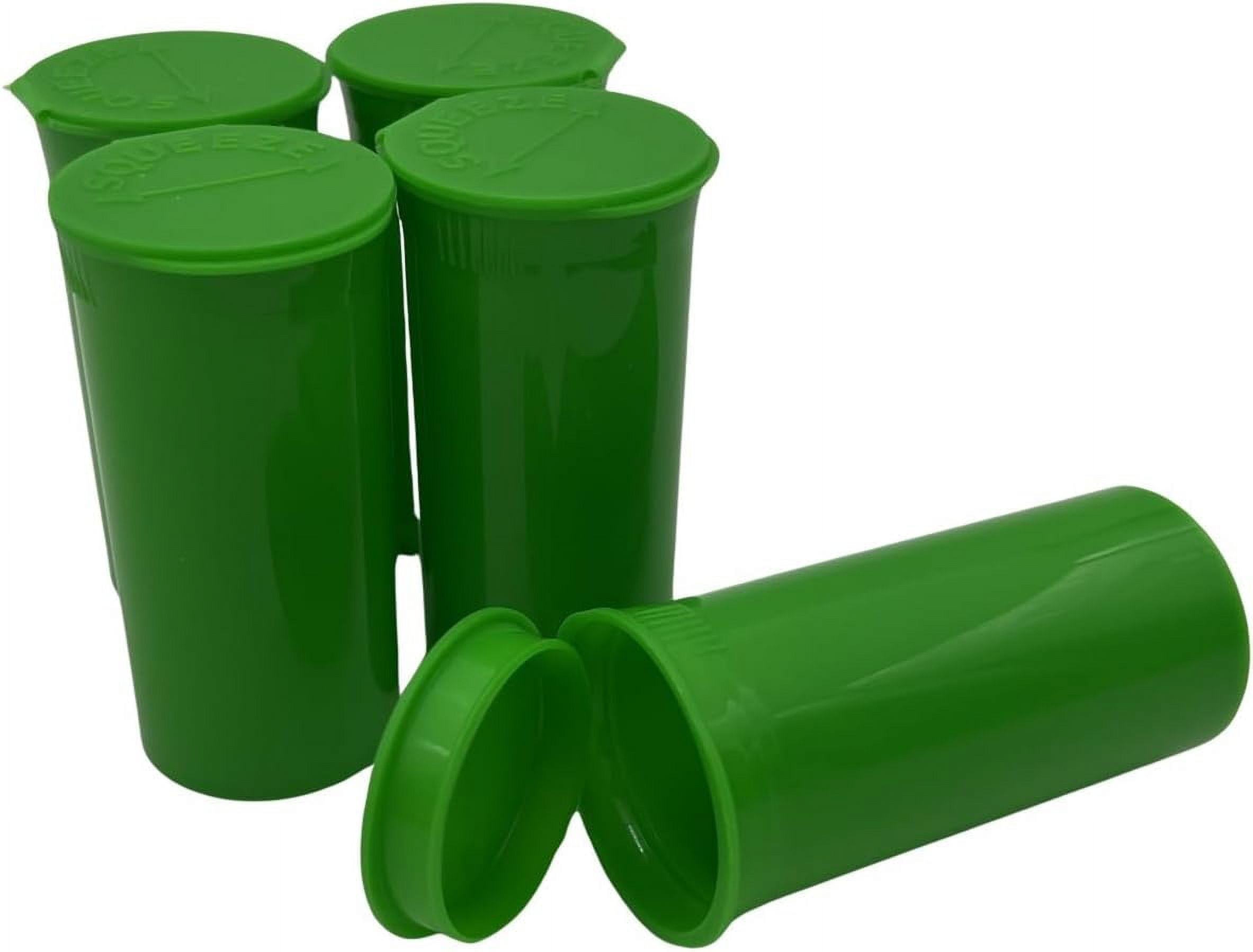 Multi-Use Airtight Empty Pill Bottles with Hinged Lids, 13 Dram Plastic Bottle Organizer for Supplements, Vitamins & Medicines, 12 Pack (Lime Green Opaque)