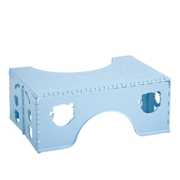 Multi-Use Bathroom Step Stool Foldable Potty Training with Storage, Ergonomic Squatting Aid for Small Spaces