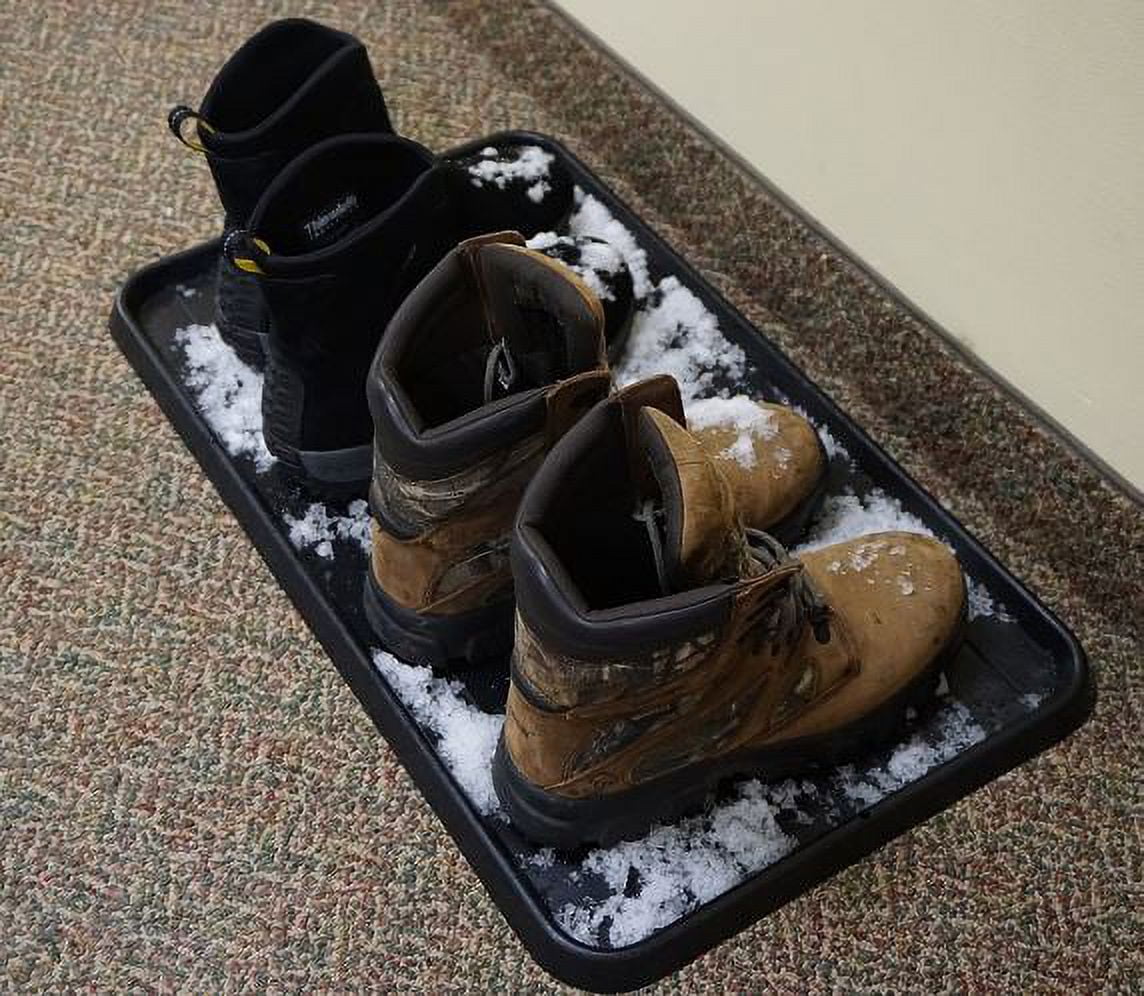 Black Heavy-Duty Polypropylene Multi-Use Boot Tray