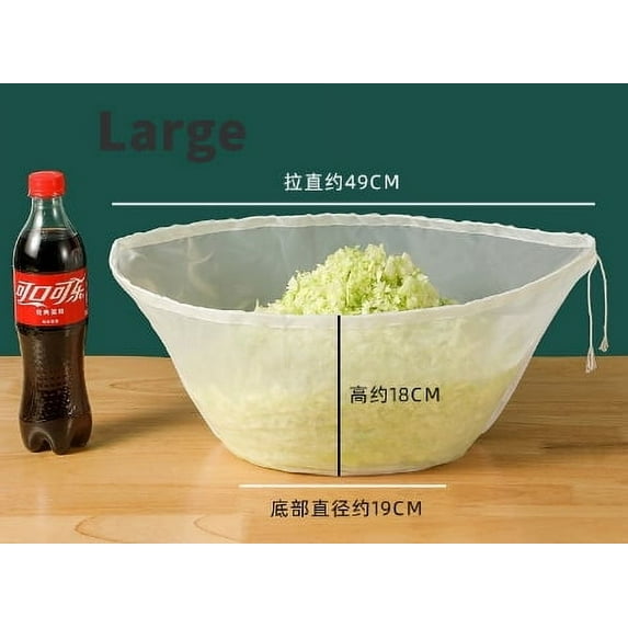 Multi-Use Cotton Straining Bags - Washable for Nut Milk/Tea/Herbs - Kitchen Essential (5 Count)-Large