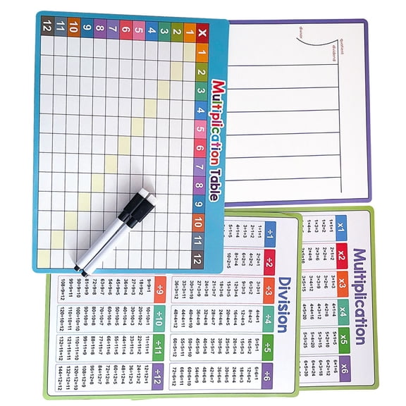Multi Use Erasable Writing Board Calculation Board For Multiplication Division Practice A 4 Reusable Paper Learning Tool
