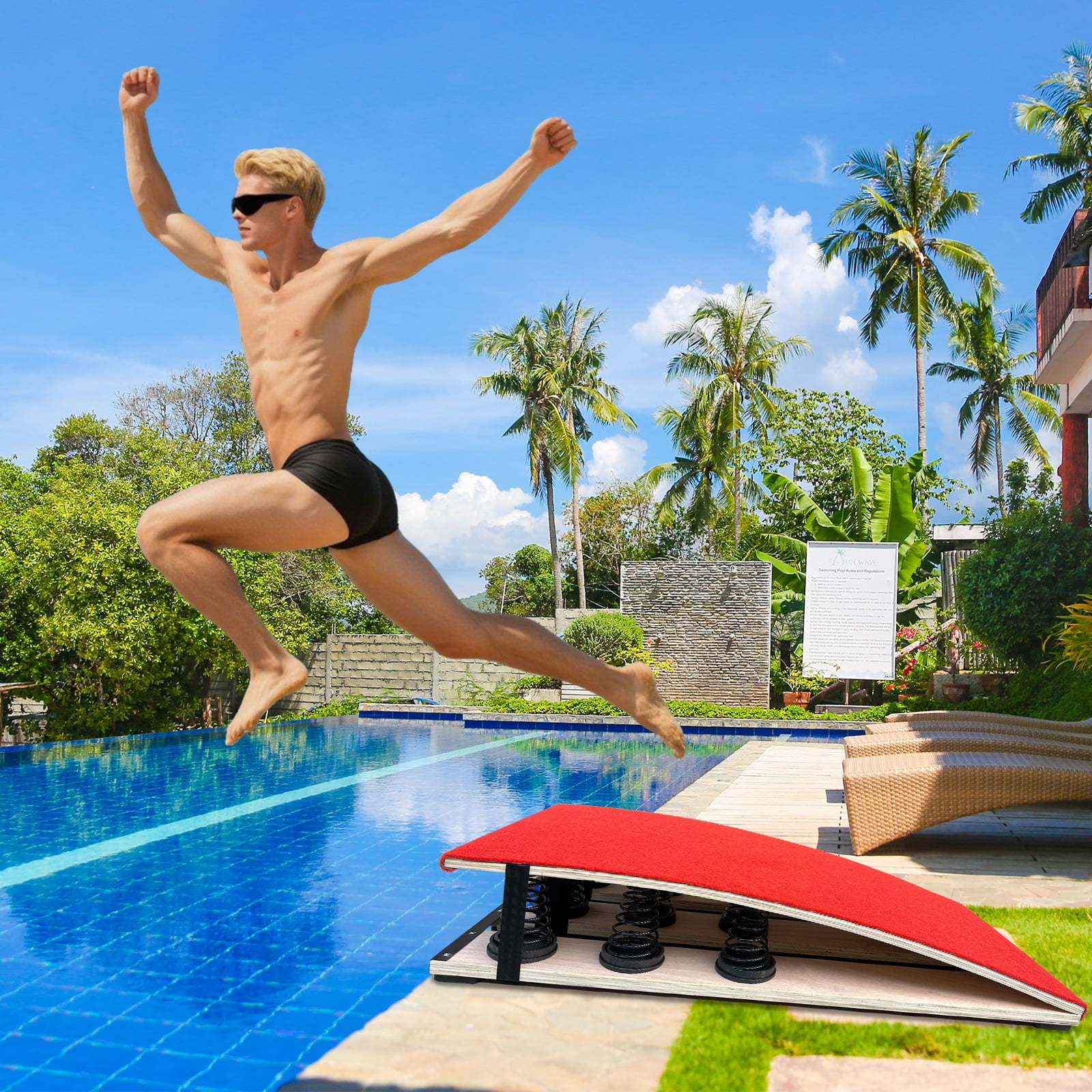 Multi-Use Gymnastics and Diving Springboard – Solid Wood Vault Board ...