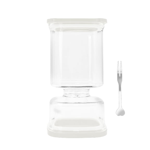 Multi-Use Kimchi Olive Storage Container - Square Dry-Wet Separation, Airtight Jar for Fermented Foods Kitchen Organizer