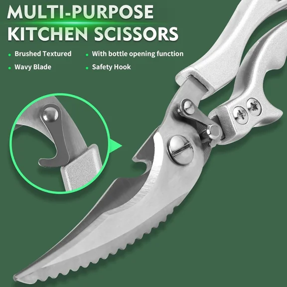 Multi-Use Kitchen Scissors Stainless Steel Blades