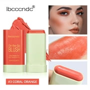Multi-Use Makeup Blush Stick | Solid Moisturizer Stick | Shadow Lips Cheek Blusher Pink Red Orange Waterproof Peach Creamy Makeup
