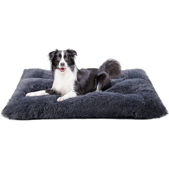 Multi Use Pet Bed, Fluffy Padding Dog Crate Pad, No Odor Non-Slip Bottom, Machine Washable Orthopedic Support For Large Dogs, Suitable For Indoor Outdoor And Travel Use