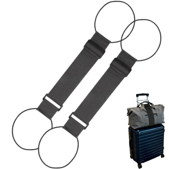 Multi Use Strong Adjustable Luggage Connector Straps, 2026 New Upgrade Wear-Resistant Luggage Connector Straps Secure Stacking for Luggage Strap, Elastic Adjustable Luggage Straps and Carry-On Straps