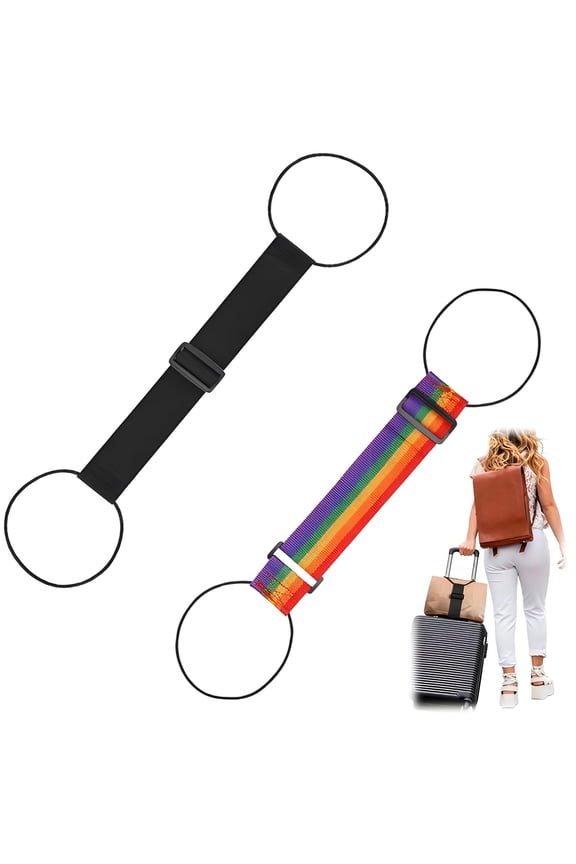 Multi Use Strong Adjustable Luggage Connector Straps, Elastic Travel Belt for Suitcase, Backpack, Handbag, Easy Wrap, Lightweight