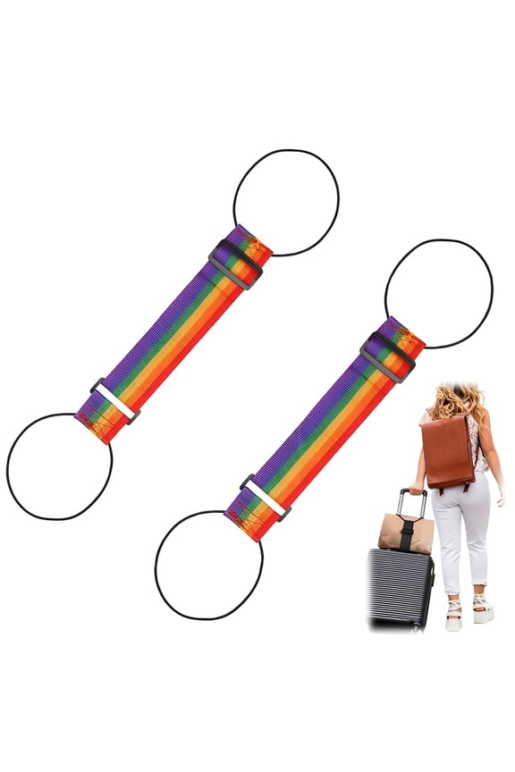 Multi Use Strong Adjustable Luggage Connector Straps, Elastic Travel Belt for Suitcase, Backpack, Handbag, Easy Wrap, Lightweight