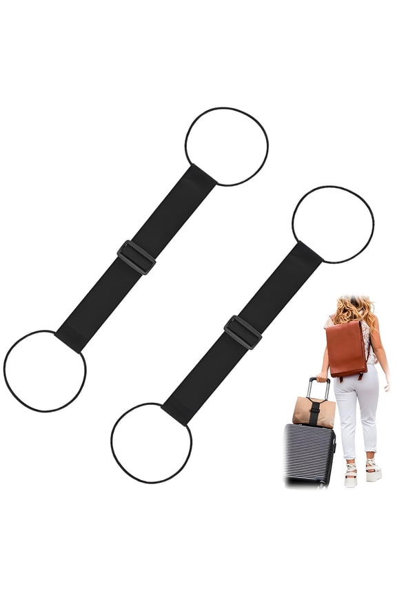 Multi Use Strong Adjustable Luggage Connector Straps, Elastic Travel Belt for Suitcase, Backpack, Handbag, Easy Wrap, Lightweight