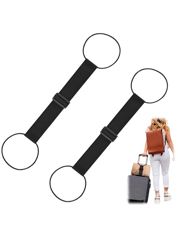 Multi Use Strong Adjustable Luggage Connector Straps, Elastic Travel Belt for Suitcase, Backpack, Handbag, Easy Wrap, Lightweight