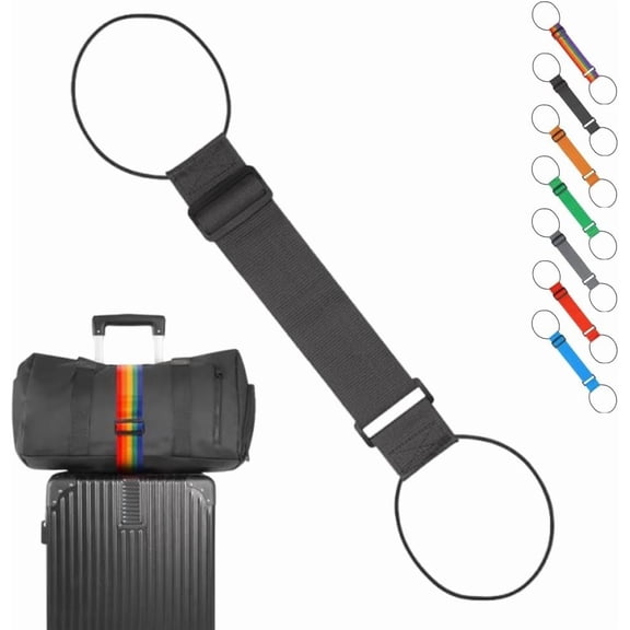 Multi Use Strong Adjustable Luggage Connector Straps, Flexible Luggage Connector Straps for Suitcases, Adjustable Buckle for Travel Outdoor