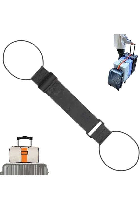 Multi Use Strong Adjustable Luggage Connector Straps for Suitcases, Secure Stacking & Hands-Free Travel, Waterproof and Wear-Resistant Colorful Rainbow Strap with Elastic Rope