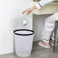 thumbnail image 1 of Multi-Use Trash Can, All-Room Small Wastebasket for Kitchen Bedroom Living Room Bathroom | Portable Household Indoor Bin White, 1 of 6