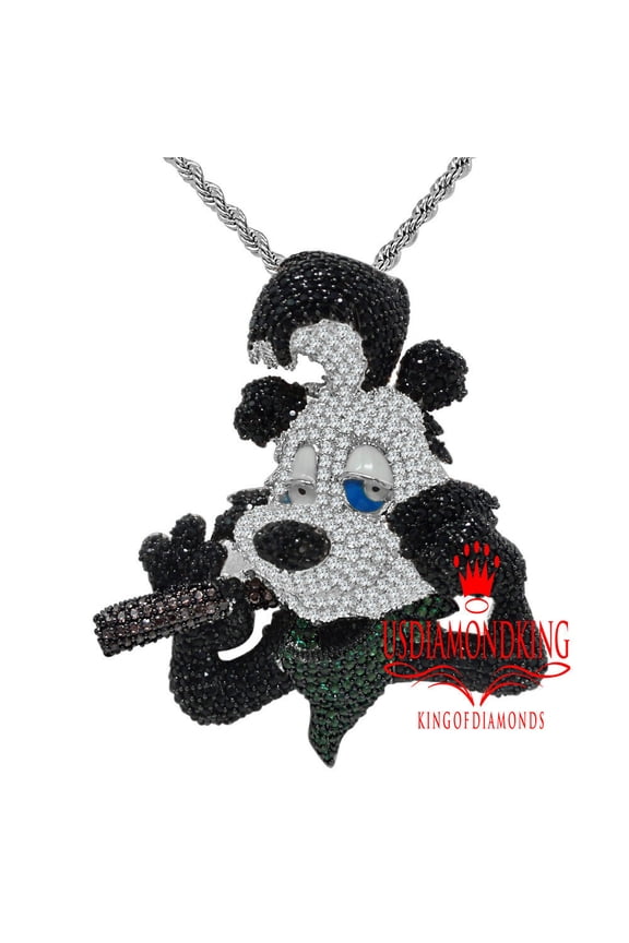 Multi White Gold Tone Custom Designer Pendant Cartoon Character Charm Chain Set