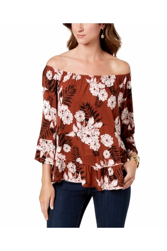 Multi Womens Large Off The Shoulder Blouse L