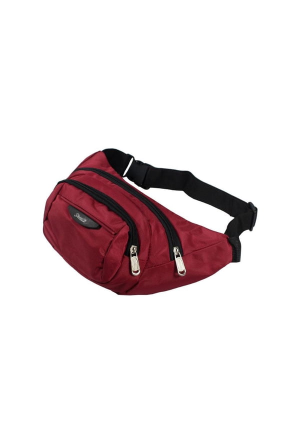 [Multi-Ziper] Crimson Multi-Purposes Fanny Waist Pack / Back Pack / Travel Lumbar Pack