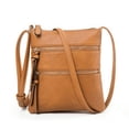 thumbnail image 1 of Multi Zipper Pocket Crossbody Bag - with Adjustable Strap, Lightweight Travel Purse, Daily Small Messenger Pouch, Cell Phone Pouch, 1 of 1