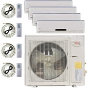 Multi Zone Mini Split Ductless Air Conditioner 12000 12000 12000 12000 4 Zone Pre-Charged Inverter Compressor Includes Four Free 25ft Linesets US Parts & Tech Support 21 seer