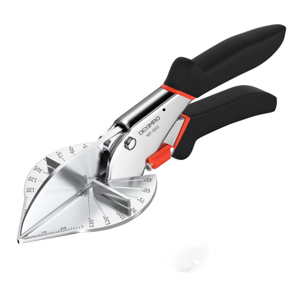 Multi-angle Miter Shears- Multifunctional Trimming Shears,Adjustable from 45 to 135 Degrees, Hand Tools for Cutting Soft Wood, Plastic,PVC(Black)