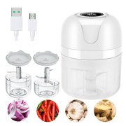 Multi-chopper Electric Kitchen Mini Garlic Chopper Fruit Onion Cutter,250ml+100ml