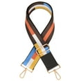 thumbnail image 1 of Multi color 2" Wide Shoulder Strap Replacement for purse crossbody bag Handbags Guitar Style Canvas Shoulder Belt Golden hardware, 1 of 2