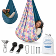 Multi Blue Color Multi-color/Blue Double Layer Reversible Sensory Swing For Indoor ...