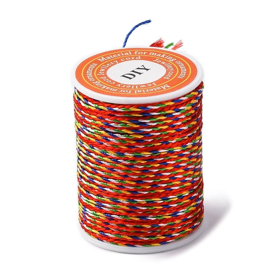 Multi-color Decorative Nylon Twisted Cord Nylon Rope String for Home Decoration Embellish Costumes bag Drawstrings Colorful 1.5mm about 5.47 Yards(5m)/Roll