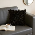thumbnail image 1 of Multi-color Leaf Sequin Throw Pillow Covers 18x18 Inch Soft Satin Square Pillowcases with Hidden Zipper,for Sofa Bedroom Office Outdoor Decor （Black）, 1 of 6