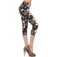 thumbnail image 1 of Multi-color Print, Cropped Capri Leggings In A Fitted Style With A Banded High Waist Multi, 1 of 1