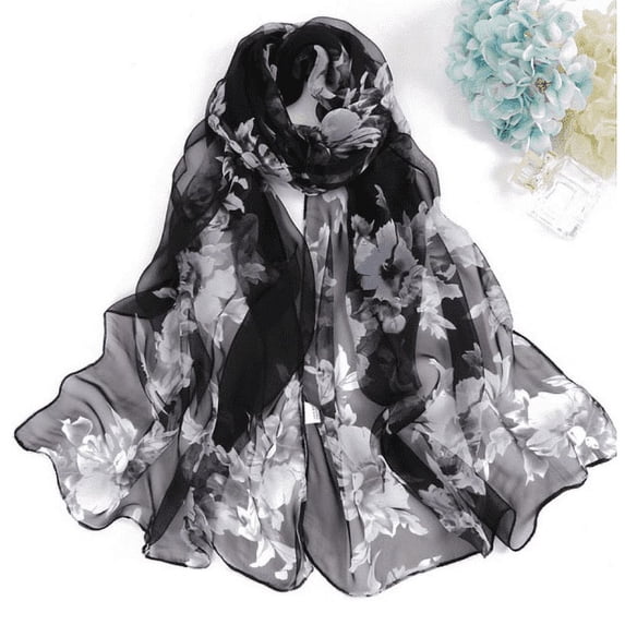 Multi-color Scarf Fashion Women Peach Blossom Printing Long Soft Wrap Scarf Ladies Shawl Scarves