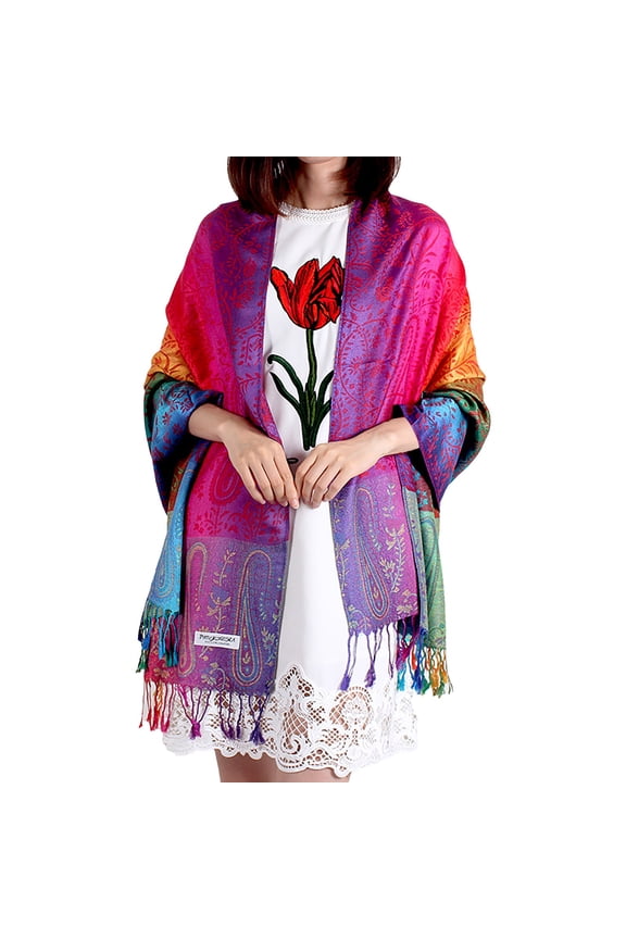 Multi-color Scarf Fashion Women's Silk Scarf Luxury Satin Shawl Wraps
