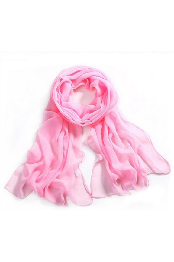 Multi-color Scarf Womens Solid Color Chiffon Silk Scarf Candy Color Scarf
