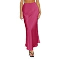 thumbnail image 1 of Multi-color Skirts for Women Spring Summer Skirts Satin Skirt High Waisted Maxi Cocktail Party Wedding A Line Long Skirts Maxi Skirt, 1 of 5