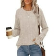 thumbnail image 1 of Ladies Tops and Blouses Women's Long Sleeve Tops Crewneck Basic Lightweight Fall Shirt with Thumb Holes Long Sleeve T shirt Women, 1 of 6