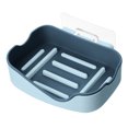 thumbnail image 1 of Multi-color double-layer drainage soapbox, strong and seamless paste drainage soap boxblue, 1 of 5