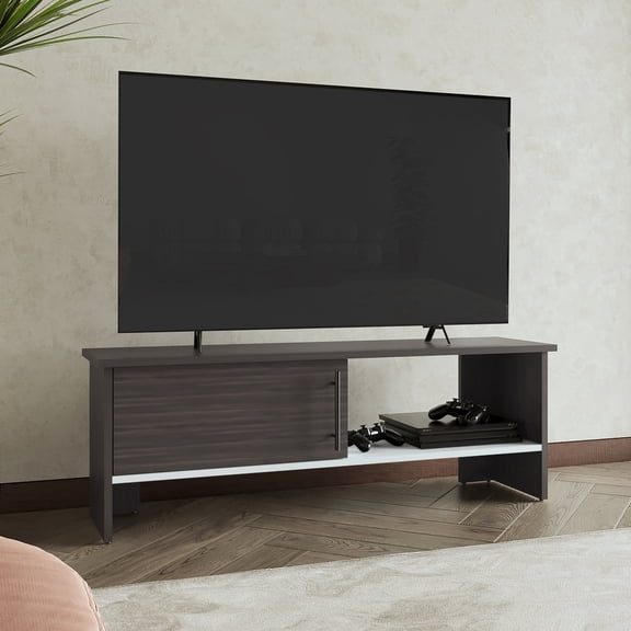 Multi - colored 47" TV Stand | Use Closed Cabinet and Open Shelf in Entertainment Center | Durable Construction for Long - term Use