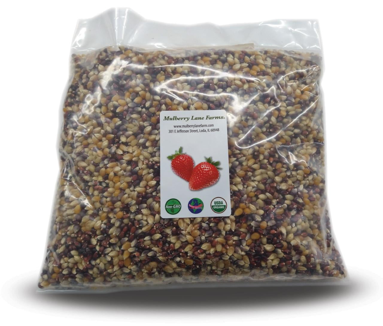 Multi-colored (Calico) Popcorn 10 lbs (Ten Pounds) 100% USDA Certified Organic, Bulk by Mulberry Lane Farms
