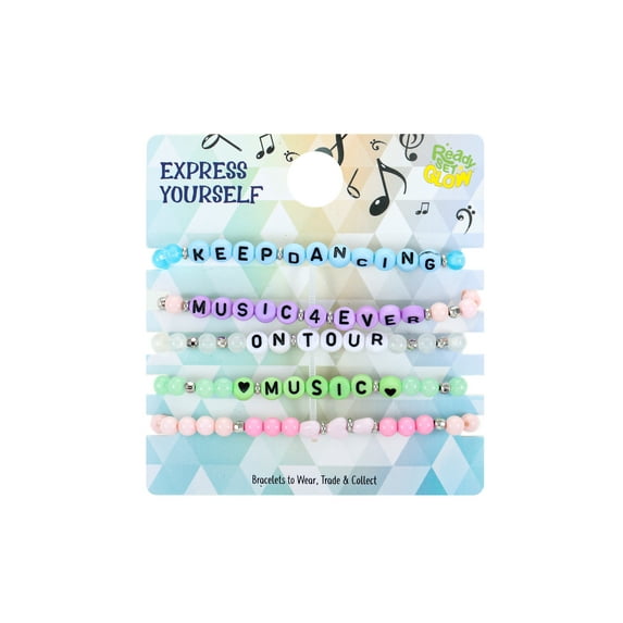 Multi-colored Stretch Concert Friendship Bracelets, 5 Pieces